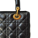 Load image into Gallery viewer, Lady Dior Medium Lambskin Quilted Black GHW
