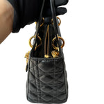 Load image into Gallery viewer, Lady Dior Medium Lambskin Quilted Black GHW
