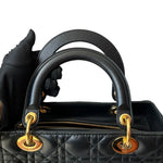 Load image into Gallery viewer, Lady Dior Medium Lambskin Quilted Black GHW
