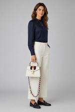 Load image into Gallery viewer, Gucci Mini Sylvie Bag, White Calfskin Leather, Goldtone Hardware

