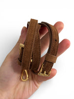 Load image into Gallery viewer, Prada Medium Bonnie Shoulder Bag – Brown Suede Gold-tone Hardware
