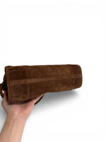 Load image into Gallery viewer, Prada Medium Bonnie Shoulder Bag – Brown Suede Gold-tone Hardware
