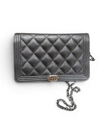 Charger l'image dans la galerie, Chanel LeBoy Wallet on Chain Black Caviar Leather Ruthenium Hardware
