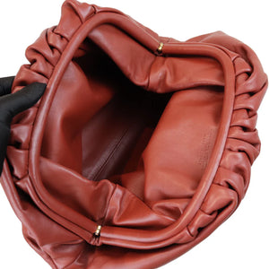 Bottega Veneta Butter Calf the Pouch Oversized Clutch Rust