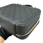 Load image into Gallery viewer, Caviar Quilted Medium CC Filigree Vanity Case Black GHW
