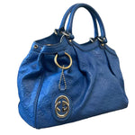 Charger l&#39;image dans la galerie, Sukey Tote Medium Guccissima Leather Blue SHW
