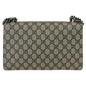 Gucci Dionysus Small Beige GG Supreme Monogram and Red Interior, Silver-tone Hardware