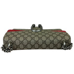 将图片加载到图库查看器，Gucci Dionysus Small Beige GG Supreme Monogram and Red Interior, Silver-tone Hardware
