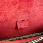 将图片加载到图库查看器，Gucci Dionysus Small Beige GG Supreme Monogram and Red Interior, Silver-tone Hardware
