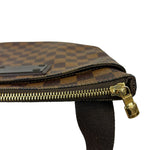 将图片加载到图库查看器，Louis Vuitton Brooklyn Flat Pochette Damier Ebene Brown Gold Tone Hardware
