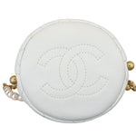 Load image into Gallery viewer, Chanel Pearl Drawstring Bucket Mini Calfskin Quilted White GHW
