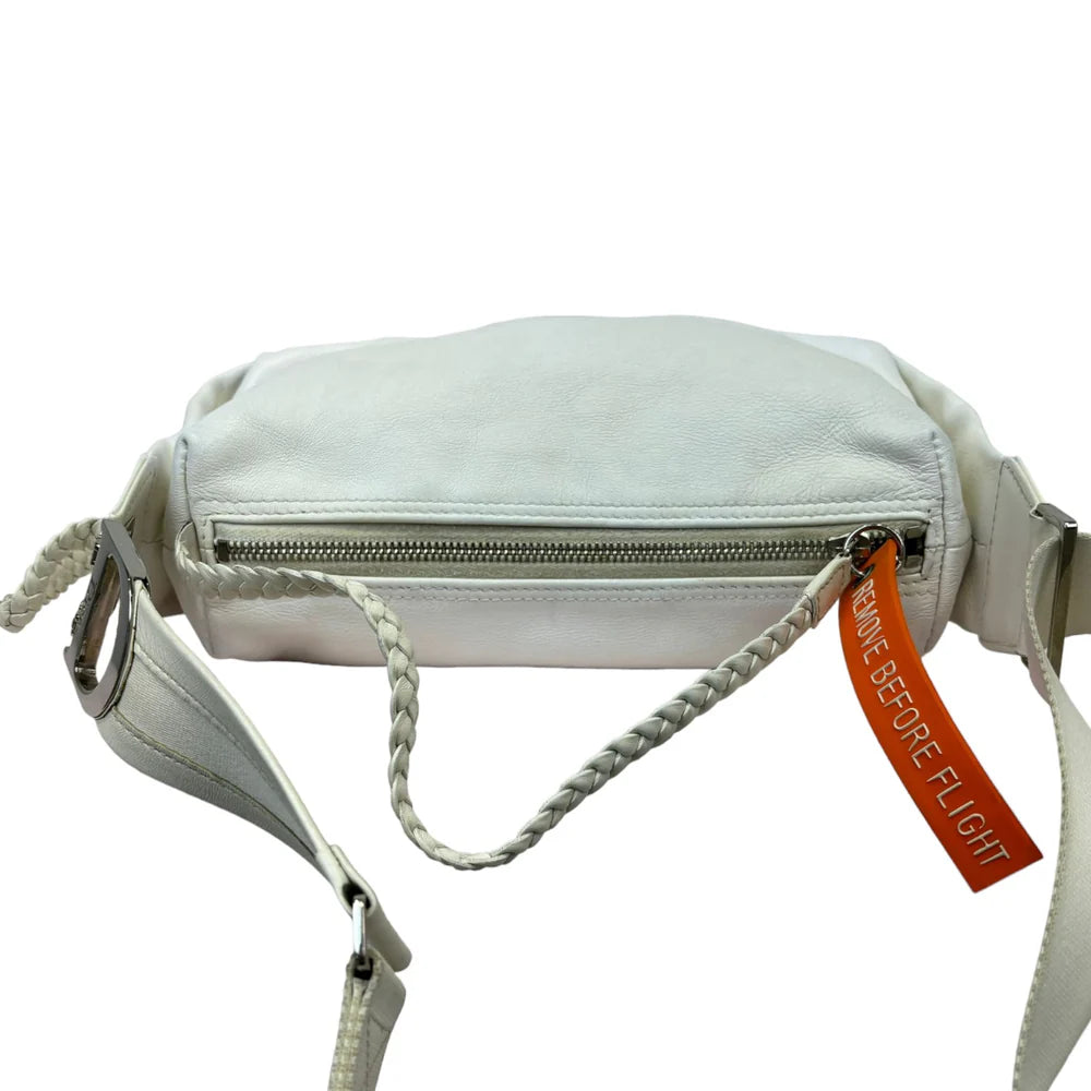 Dioraddict Crossbody Leather Bag White SHW