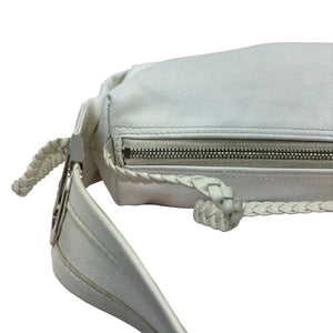 Dioraddict Crossbody Leather Bag White SHW