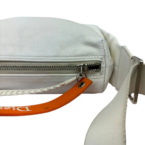 Dioraddict Crossbody Leather Bag White SHW