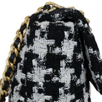 Charger l&#39;image dans la galerie, Chanel 19 Flap Large Ribbon Houndstooth Tweed Black White MHW
