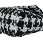 Charger l&#39;image dans la galerie, Chanel 19 Flap Large Ribbon Houndstooth Tweed Black White MHW
