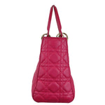 Load image into Gallery viewer, Christian Dior Medium Lady Dior Lambskin Cannage Pink GHW
