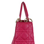 将图片加载到图库查看器，Christian Dior Medium Lady Dior Lambskin Cannage Pink GHW
