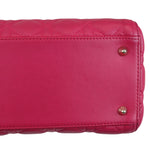 将图片加载到图库查看器，Christian Dior Medium Lady Dior Lambskin Cannage Pink GHW
