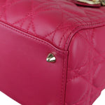 Load image into Gallery viewer, Christian Dior Medium Lady Dior Lambskin Cannage Pink GHW
