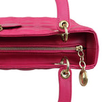 将图片加载到图库查看器，Christian Dior Medium Lady Dior Lambskin Cannage Pink GHW
