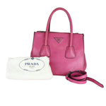 Charger l&#39;image dans la galerie, Prada Twin Pocket Leather Satchel Pink Silver Tone Hardware
