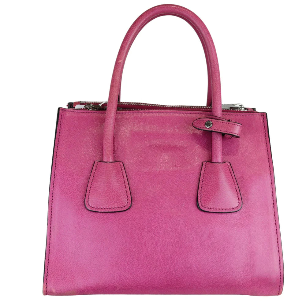 Prada Twin Pocket Leather Satchel Pink SHW