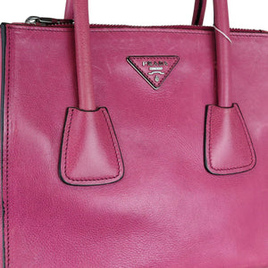 Prada Twin Pocket Leather Satchel Pink SHW