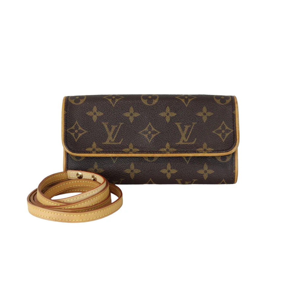 Louis Vuitton Twin Pochette PM Monogram Brown GHW