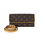 Load image into Gallery viewer, Louis Vuitton Twin Pochette PM Monogram Brown GHW
