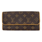 将图片加载到图库查看器，Louis Vuitton Twin Pochette PM Monogram Brown GHW
