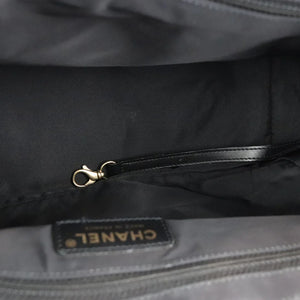 Chanel Travel Tote Medium Nylon Black Gold Tone Hardware