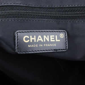 Chanel Travel Tote Medium Nylon Black Gold Tone Hardware