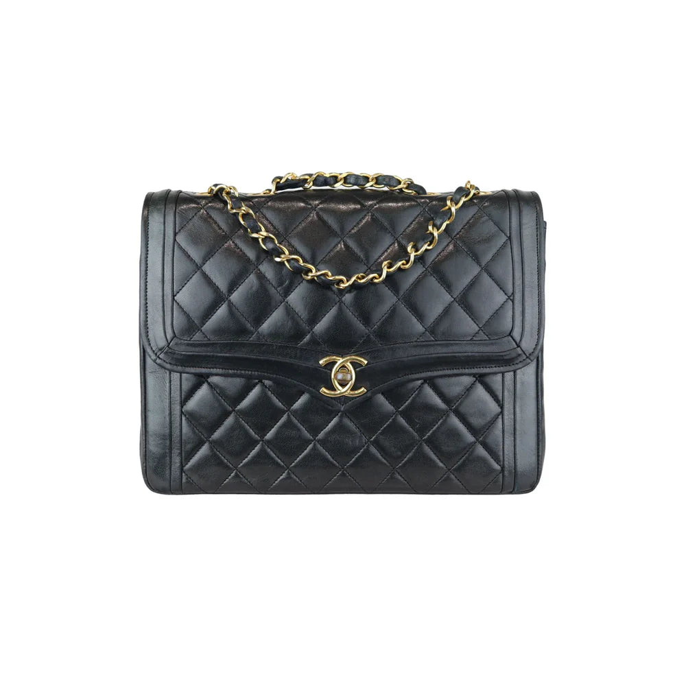 Chanel Vintage Single Flap Small Calfskin Black GHW