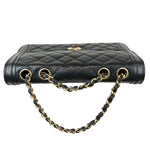 将图片加载到图库查看器，Chanel Vintage Single Flap Small Calfskin Black GHW
