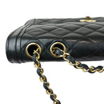 将图片加载到图库查看器，Chanel Vintage Single Flap Small Calfskin Black GHW
