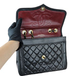 Load image into Gallery viewer, Chanel Vintage Single Flap Small Calfskin Black GHW
