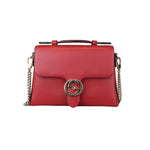 Charger l&#39;image dans la galerie, Gucci Dollar Interlocking G Top Handle Medium Calfskin Red Gold Hardware
