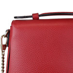 将图片加载到图库查看器，Gucci Dollar Interlocking G Top Handle Medium Calfskin Red Gold Hardware
