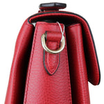 将图片加载到图库查看器，Gucci Dollar Interlocking G Top Handle Medium Calfskin Red Gold Hardware
