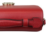 将图片加载到图库查看器，Gucci Dollar Interlocking G Top Handle Medium Calfskin Red Gold Hardware
