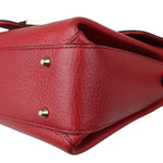 将图片加载到图库查看器，Gucci Dollar Interlocking G Top Handle Medium Calfskin Red Gold Hardware
