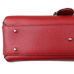 将图片加载到图库查看器，Gucci Dollar Interlocking G Top Handle Medium Calfskin Red Gold Hardware
