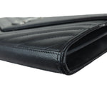 Charger l&#39;image dans la galerie, Saint Laurent Wallet On Chain Cassandre Black Grained Calfskin
