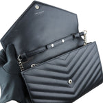 Charger l&#39;image dans la galerie, Saint Laurent Wallet On Chain Cassandre Black Grained Calfskin
