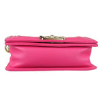 将图片加载到图库查看器，Chanel Leboy Flap Small Calfskin Quilted Pink GHW
