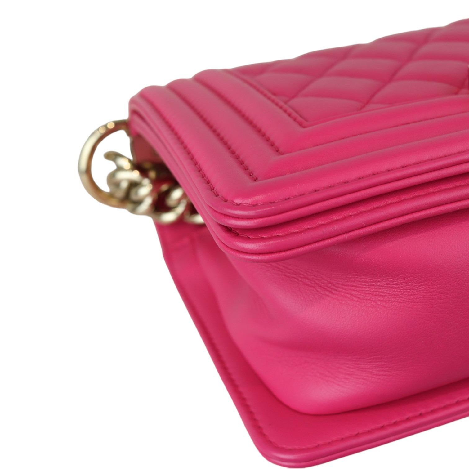 Chanel Leboy Flap Small Calfskin Quilted Pink GHW