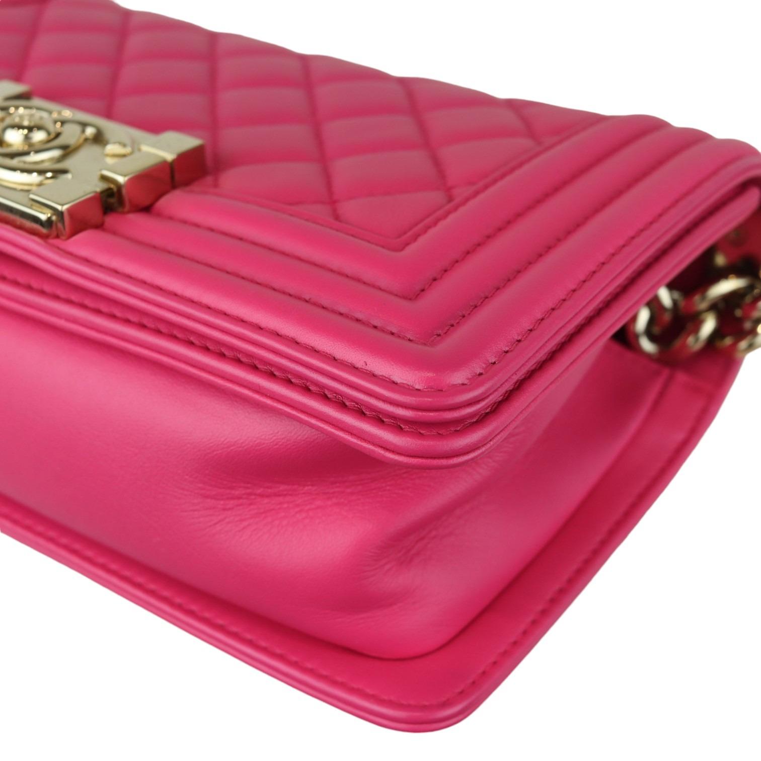 Chanel Leboy Flap Small Calfskin Quilted Pink GHW