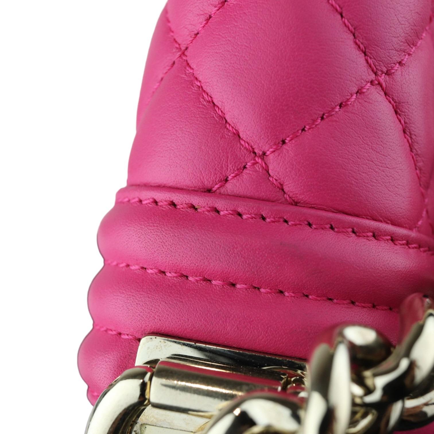 Chanel Leboy Flap Small Calfskin Quilted Pink GHW