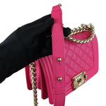 Charger l&#39;image dans la galerie, Chanel Leboy Flap Small Calfskin Quilted Pink GHW
